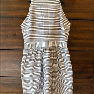 Banana Republic White and Navy Dress
